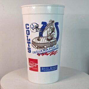 Vintage Indianapolis Colts Souvenir Coca-Cola 32 Oz Plastic Cup